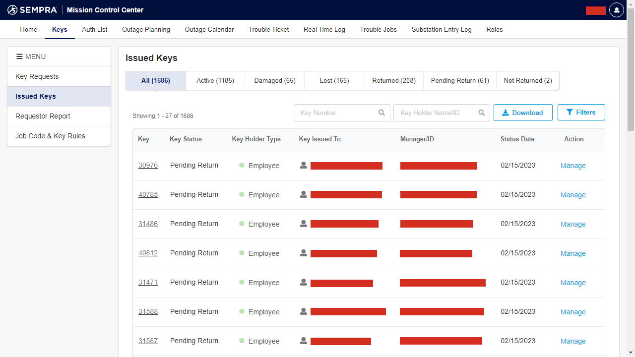 Keys Issue