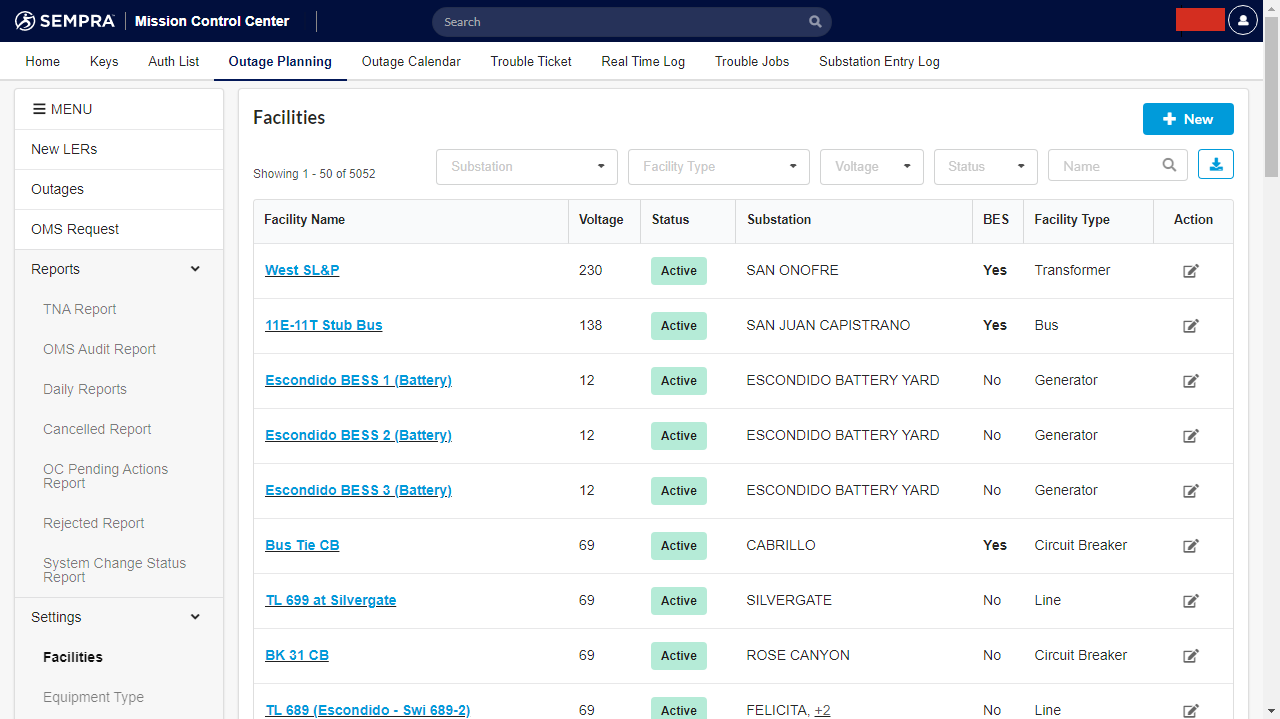 Facility List