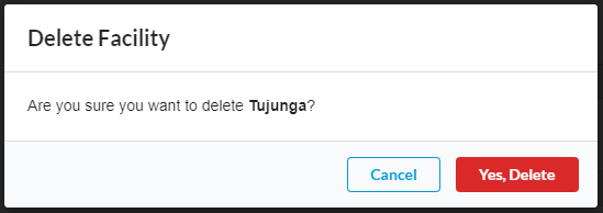 Delete Facility