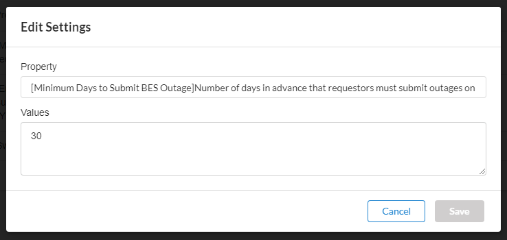 Edit Setting